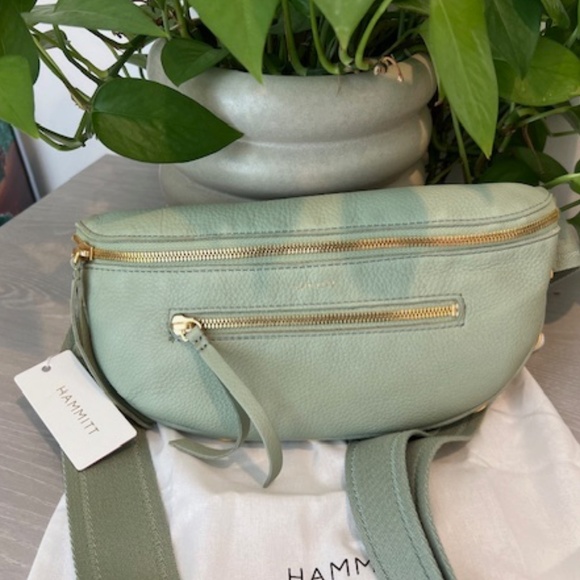 Hammitt Charles Medium Leather Cypress Sage Waist Bag - NEW w/tags - Picture 6 of 8